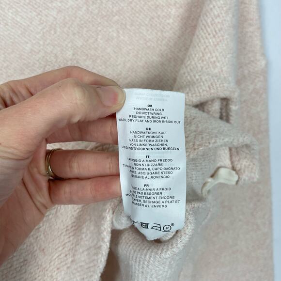 Closed Anthropologie | Pastel Pink Textured Mock Neck Relaxed Fit Sweater - Picture 9 of 9